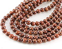 Tibetan (Dzi) Agate Red-Brown Round 8mm