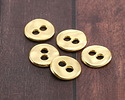 Satin Hamilton Gold (plated) Organic Round Button 13mm
