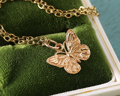 Nina Designs Bronze Monarch Butterfly Charm 14x13mm