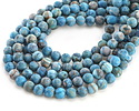 Larimar Blue Crazy Lace Agate (matte) Round 8mm