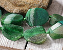 Green Agate Freeform Slice 27-40x18-30mm