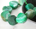 Apple Green Agate Nugget Slice 20-26mm