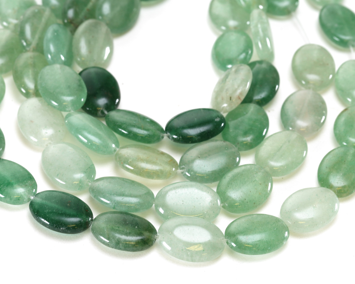 Blue Green Quartz Flat Oval 18x13mm