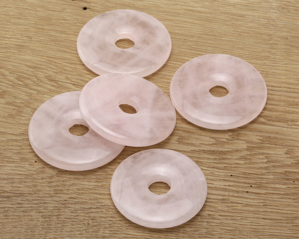 Rose Quartz Donut 50mm Lima Beads