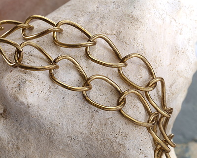 Antique Gold (plated) X-Large Oval Curb Chain