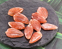 Sunstone Carved Leaf Front Drilled Focal 13-16x23-26mm