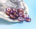 Czech Glass Purple w/ Mother of Pearl Finish Spacer 2x6mm