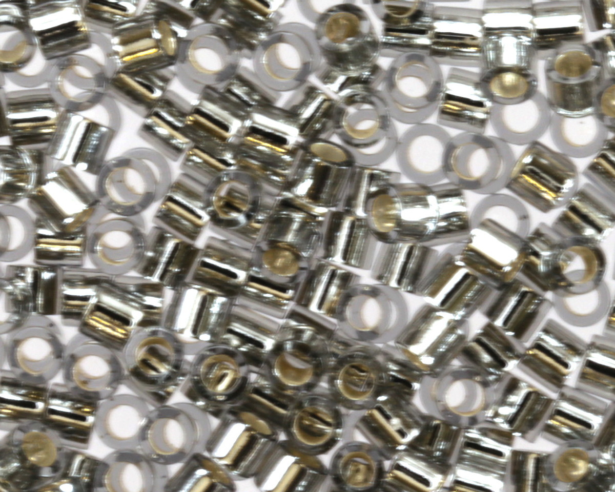 Miyuki Delica Silver Lined Light Gray (DBS0048) 15/0 Seed Bead