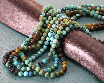 Hubei Turquoise Ombré Round 3mm