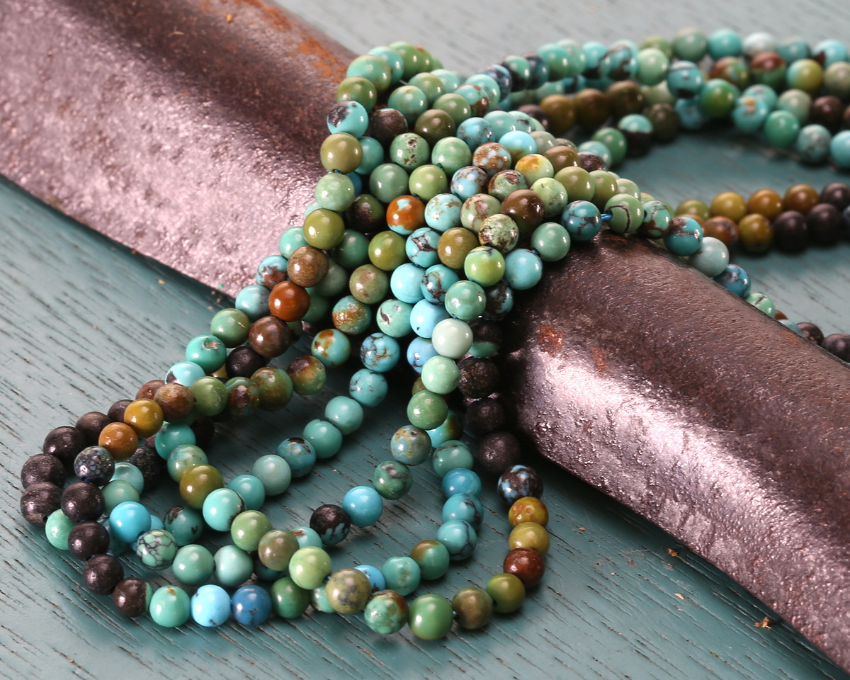 Hubei Turquoise Ombré Round 3mm