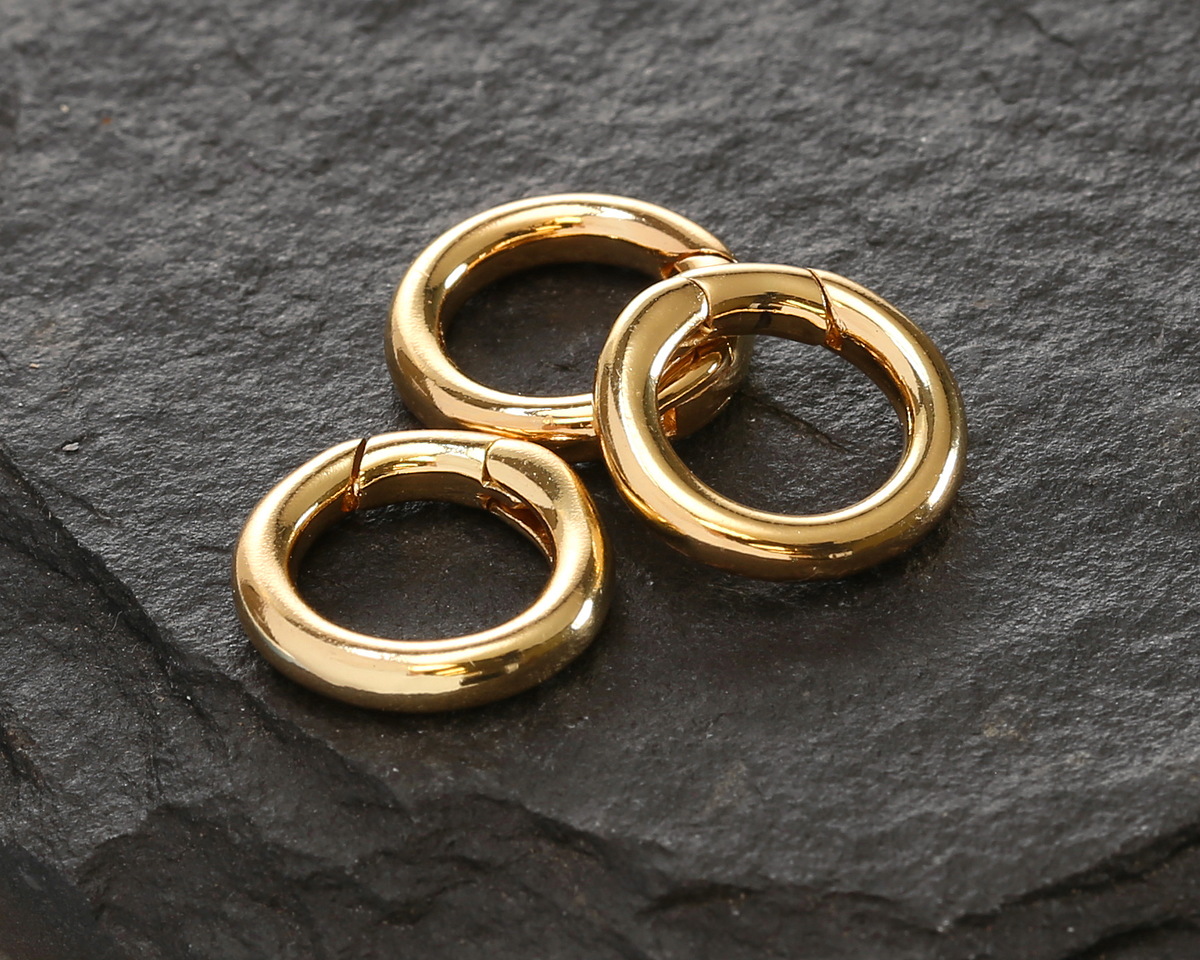 18K Gold (plated) Large Round Clasp 15mm