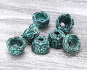 Mykonos Copper (plated) Patina Swirly Bead Cap 11mm