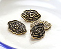 TierraCast Antique Brass (plated) Flower Button 13x18mm