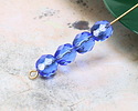 Czech Glass Sapphire Fire Polished Round 8mm