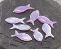 Lavender Resin & Shell Fish Focal 10x24mm