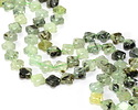 Prehnite (w/ Rutile) Faceted Quatrefoil 13mm