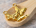 24K Gold (plated) Mini Butterfly Focal 11x13.5mm