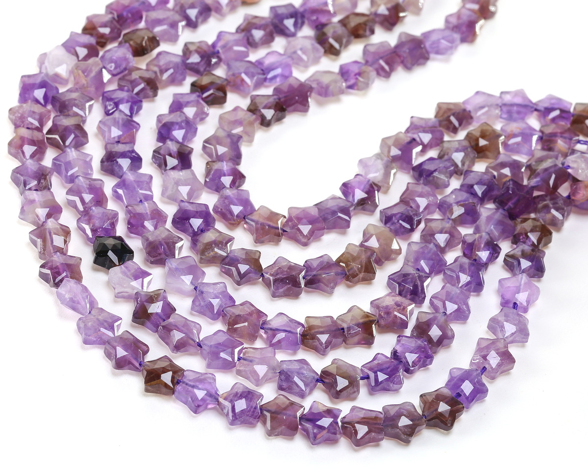 Amethyst Microfaceted Star 8mm