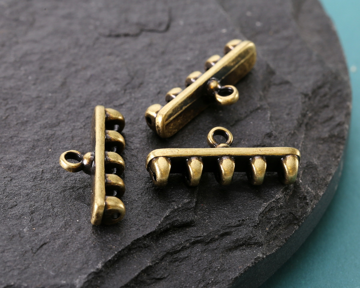 Cymbal Rozos V Antique Brass (plated) Ending for SuperDuo 20x8mm