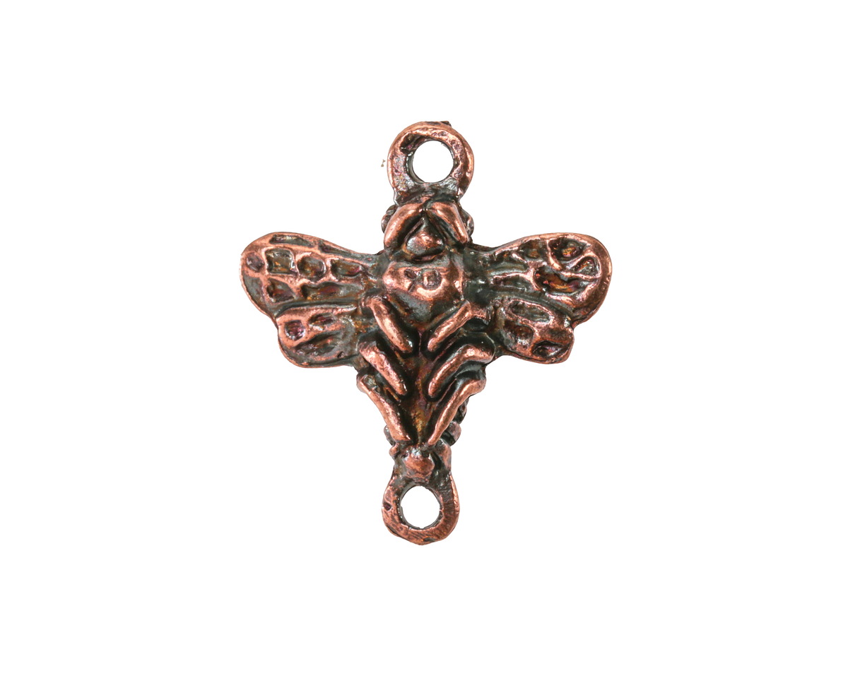 Mykonos Antique Copper (plated) Honey Bee Focal Link 27x24mm