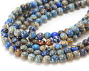 Blues Multi Impression Jasper Round 8mm