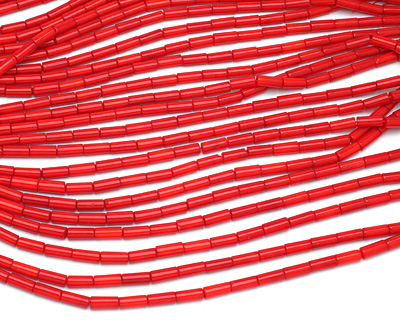 Red Coral Tube 11-12x5mm