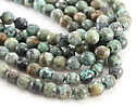 African Turquoise Faceted Round (Large Hole) 8mm Beads