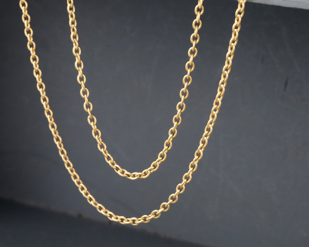 Satin Hamilton Gold (plated) Round Wire Cable Chain 25' spool