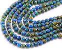 Azurite Crazy Lace Calcite Round 6mm
