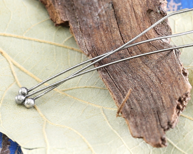 Antique Silver (plated) Ball Headpin 1.5