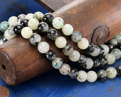 Chrysocolla w/ Tourmaline Round 6mm