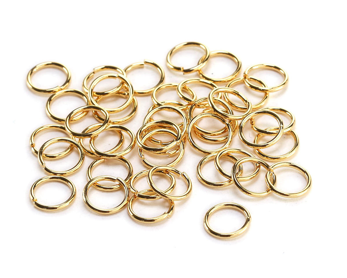 Gold (plated) Stainless Steel Jump Ring 7mm, 20 gauge