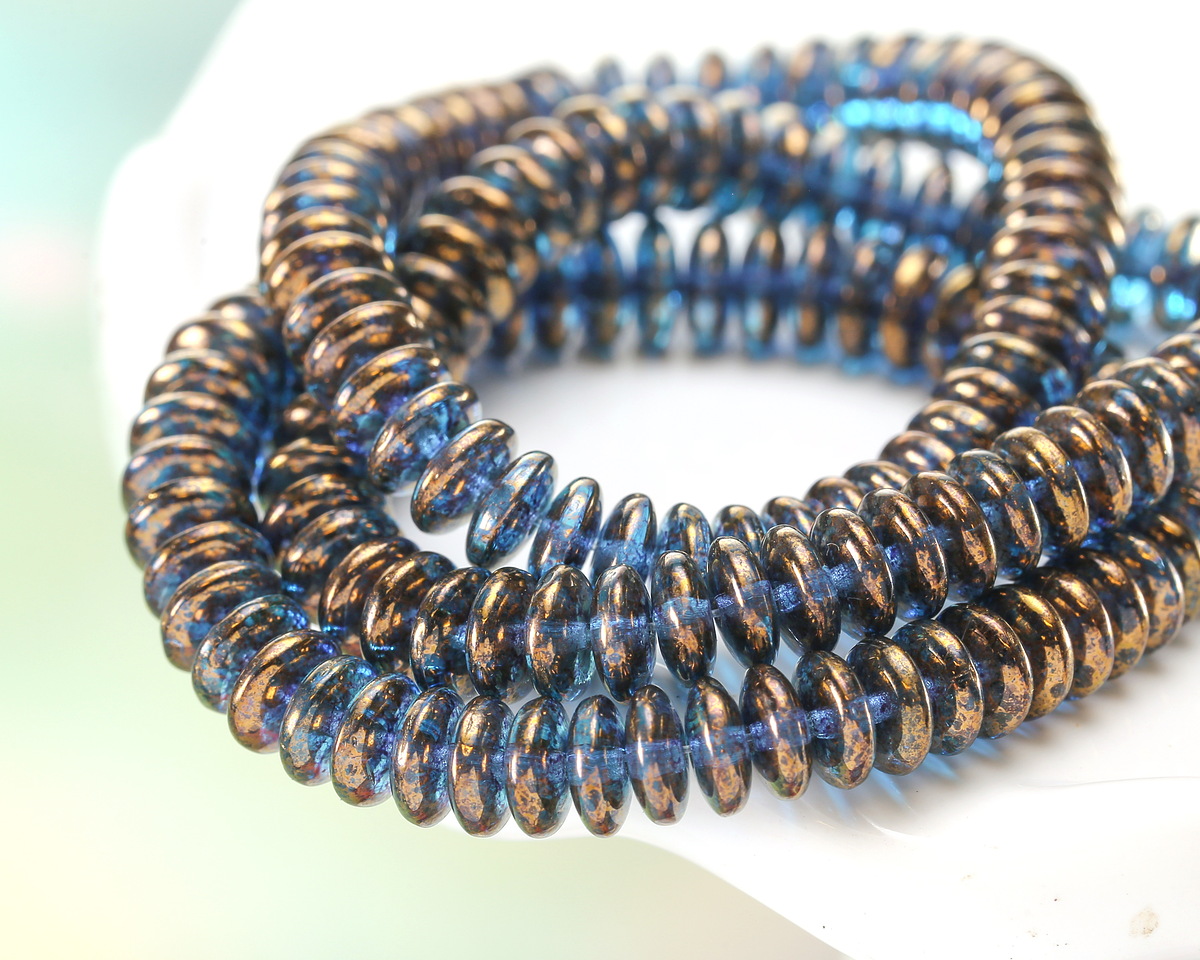 Czech Glass Bronzed Capri Spacer 2x6mm