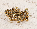 Waterproof 18K Gold PVD Plated Stainless Steel Round 2mm, 1.2mm hole