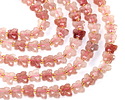 Strawberry Quartz Microfaceted Butterfly 8x10mm
