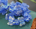 Czech Glass Crystal AB w/ Blue Wash Butterfly 16x11mm