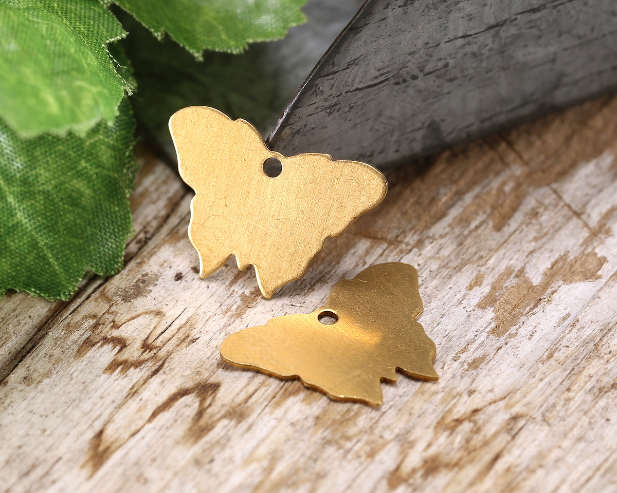 Vintaj Solid Brass Small Butterfly Blank 19x13mm