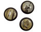 Artistic Stone Inlayed in Black Coin Cabochon 38mm
