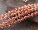 Czech Glass Crystal w/ Copper Wash Round Druk 8mm