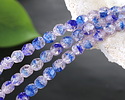 Czech Glass Pink & Blue Crackle Fire Polished Round 6mm