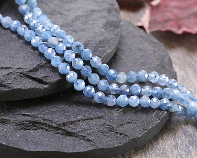 Devil Aquamarine (AA) Microfaceted Round 4mm