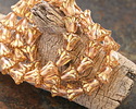 Czech Glass Rosaline w/ Gold Wash Tulip 9mm