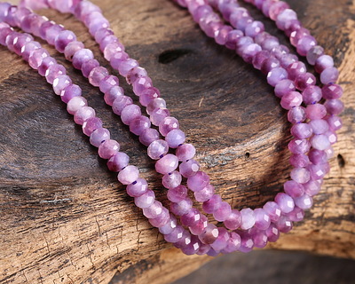 Purple Agate Faceted Rondelle 2x4mm