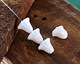 Czech Glass Opaque White w/ Luster Finish Tulip 9x10mm