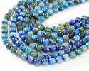 Navy Blue Fire Agate Faceted Round 8mm