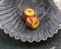 Mykonos Ceramic Iridescent Tangerine Tube Spacer 7x8mm