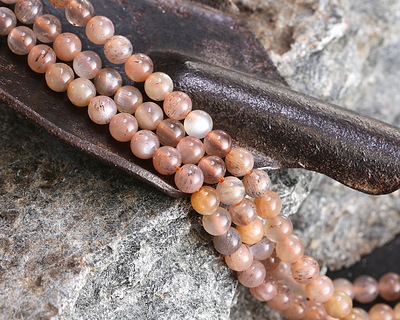 Gray Multi Moonstone Round 4mm