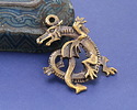Mykonos Antique Brass (plated) Dragon Focal 24x37mm