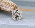 Nunn Design Antique Silver (plated) Mini Mushroom Coin Charm 12.6mm