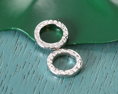 TierraCast White Bronze (plated) Small Hammertone Ring 9mm